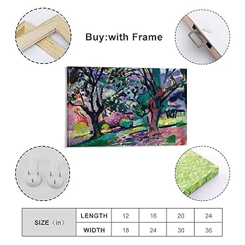 Amazon.co.jp: アンリ・マティスのオリーブの木ポスター 1906 年